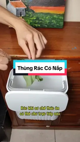 Thùng rác có nắp treo tủ bếp. #mlxstore #thungracnhabep #thungractreocanhtubep #thungracconap 
