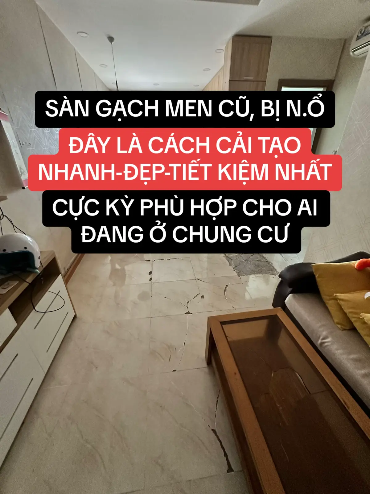 Cách cải tạo sàn nhà gạch men cũ, gạch men bị phồng, không cần phải đục đẽo sàn khi sử dụng sàn nhựa gỗ, anh chị nào đang bị trường hợp tương tự thì tham khảo thành quả nha #caitaonha #trangtrinha #phucnhadep #LearnOnTikTok #dcgr #sango 