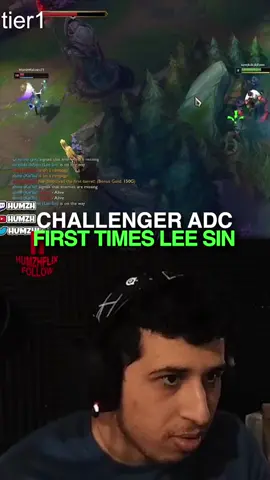 CHALLENGER ADC ON LEE SIN 💀 #fyp #leagueoflegends #cultclips 