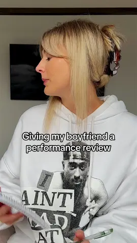 Giving my boyfriend a performance review to see his reaction #foryou #fypage #fyppppppppppppppppppppppp #Relationship #boyfriend 