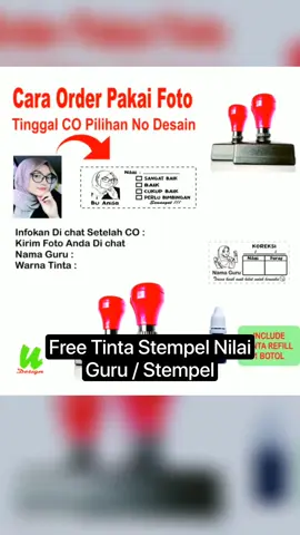Only Rp33.250 for COD Free Tinta Stempel Nilai Guru / Stempel   #stempelguru #stempelkreatif #stempelgurukeren #stempelnilaicustom