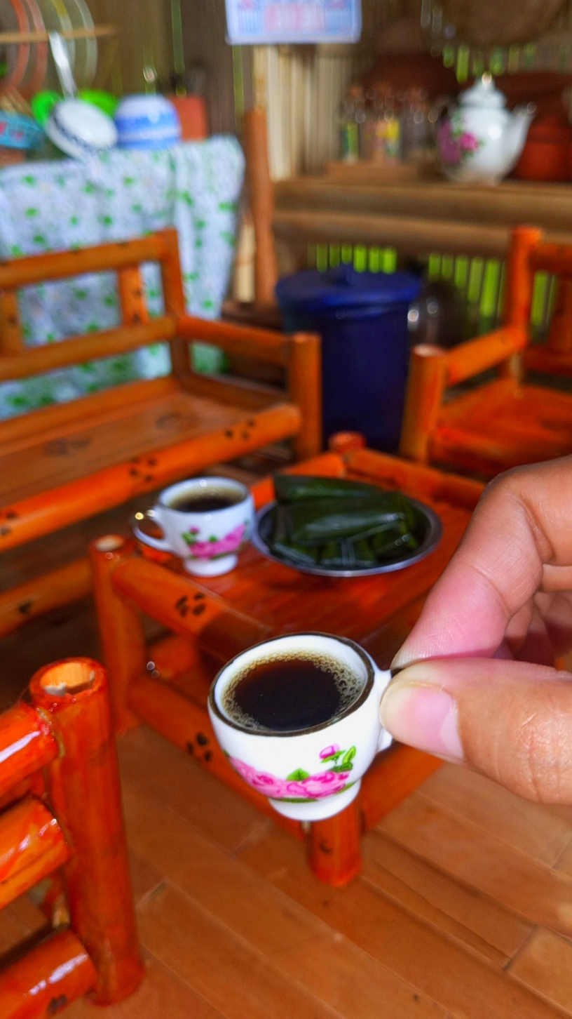 Ganito kami gumawa ng kape sa probinsya☕ Kapeng Bigas Kape po tayo ☕ #miniature #fyp #miniaturecooking #miniatures #chill #suman  #fypシ #fyppppppppppppppppppppppp 