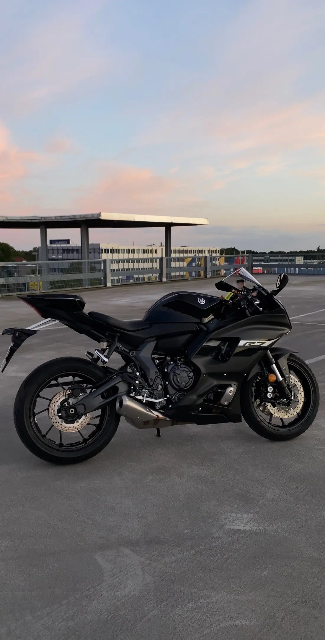 #yamaha #yamahar7 #bikergirl #bikelife #bike #sunset 