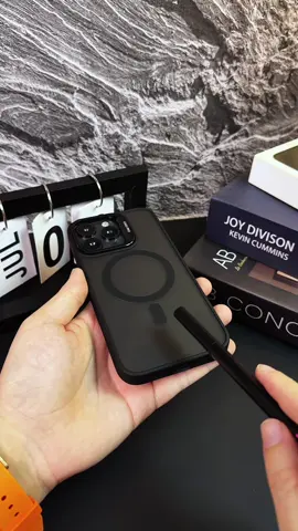 High-end black magnetic holder frosted phone case, order now and get a lens film of the same color#iphonecasemalaysia #fyp #apple #caseiphone #6nicecase #magsafecase #casingiphone 