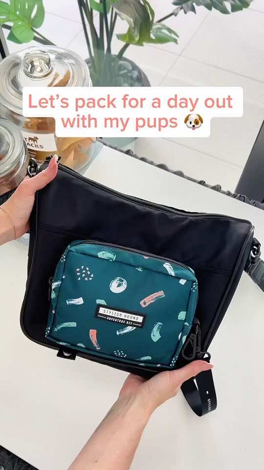 Can a day get any better after a day at the park with your pups? 🐶❤️🐾 The day tripper is the perfect bag for any day out!! It fits both your dogs and your own essentials 🤩🫶 #dogsoftiktok #SmallBusiness #doglover #doglife #foryou #fyp #musthaveproducts 