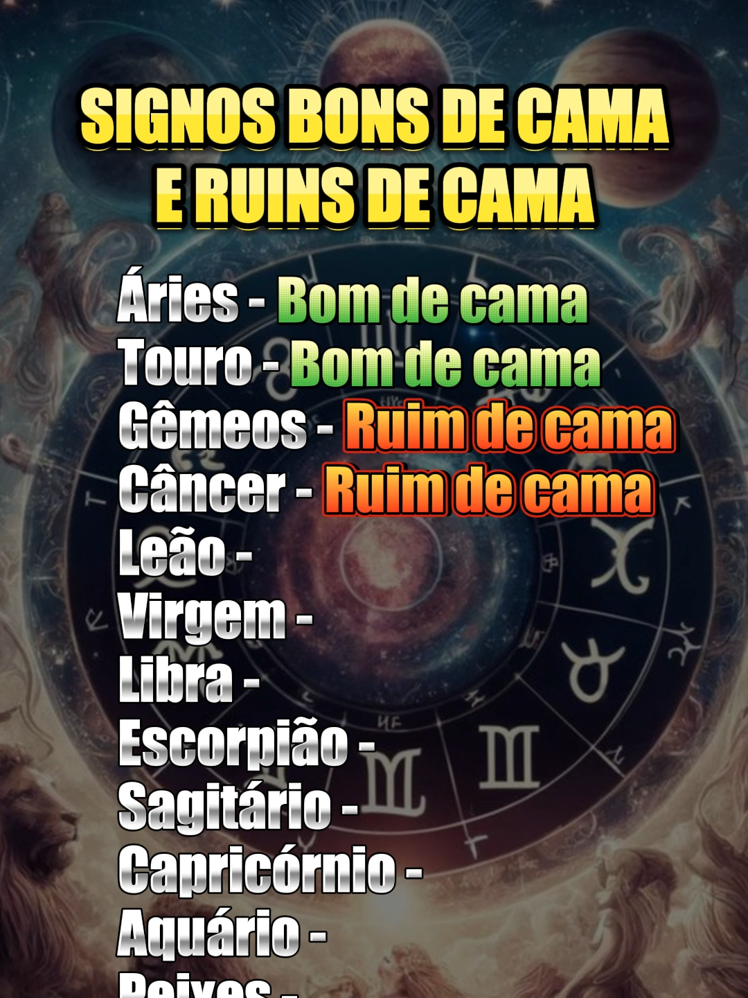 Signos que são bons de cama e signos que são ruins - Parte 2 | #signostiktok #signosdozodiaco #signos #signo