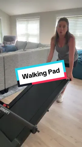 The best way to get your steps in is by having a walking pad at home. Slide it under the couch or bed when youre not using it. Walk while working, or watching TV. Handles can be up or down, so you can fit it under your standing work desk. Very sturdy and well built. #walkingpad #wfhlife #walkwithme #salealert #workingonmyfitness 