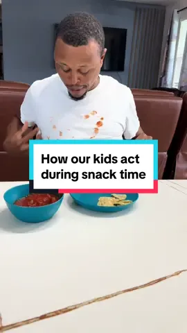 The oldest always wants more. The second one is dainty. The third one doesn’t ever want to use a napkin. The fourth one is still trying to figure it out. 🤣 #kidsbelike #parentsoftiktok #SnackTime #familyof6 #blackfamily #fyp 