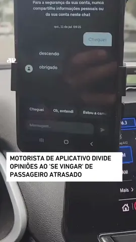 Um motorista de aplicativo dividiu opiniões na internet ao mostrar uma 