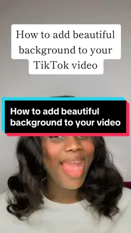 How to add beautiful background to your tiktok video#tiktoktips #creatortips #tiktokstrategy #tiktoktutorials #newontiktok #newontiktokers #tiktokbeginners #flourishoduma #coachqueenzoe 