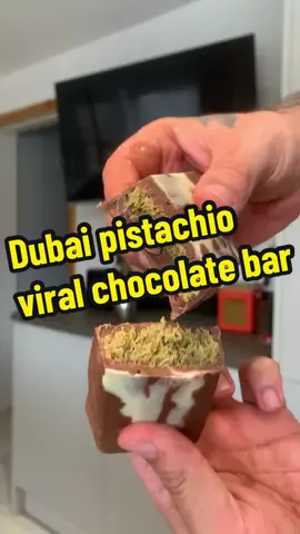 Making the viral dubai pistachio chocolate bar 🍫 #dubaichocolate #viralfood #viral #fyp #fypシ゚ #knafe #chocolate #pistacchio #EasyRecipe  2 milka 270g bars  1 pack knafe Pistachio cream Tahini 