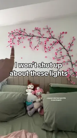 Replying to @~ here’s how the cherry blossom tree lights look in the daytime! #cherryblossomlights #ambientlight #bedroomcheck 
