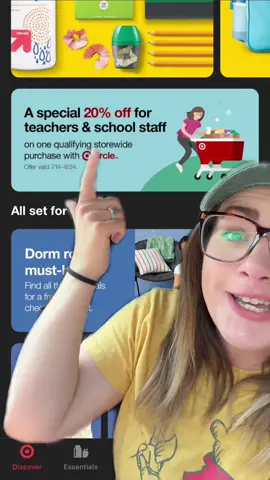 ATTENTION TEACHERS!! Target is giving all teachers and school staff 20% off their entire purchase!! 🤯 #torokcouponhunter #targetdeals #savingmoney #howtosavemoney #easycoupondeals #deals #teachersoftiktok 