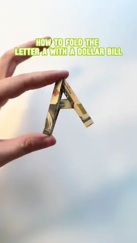 How to fold the letter A with a dollar bill. Very easy, a step-by-step slow demonstration tutorial#giftideas #easytutorial #DIY #money#dollar #howto#origami #phonecasediy #initial #letter