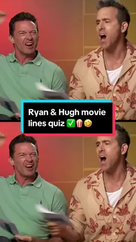 “Deadpool & Wolverine” stars Ryan Reynolds and Hugh Jackman have some fun quizzing each other on past movie lines — “The Greatest Showman” sing-along anyone? 😅🤣 #ryanreynolds #hughjackman #deadpool #deadpoolandwolverine #wolverine @Ryan Reynolds @Hugh Jackman @Mona Kosar Abdi 