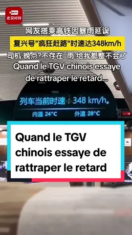 Quand le TGV chinois essaye de rattraper le retard. #tgv #train #chemindefer #railway #chine #chinois #2024 