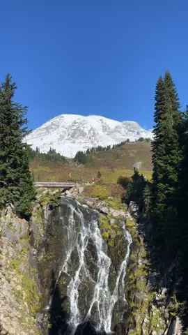 Mt. Rainier 🏔️ #fyp #travel #washington #Hiking #nature #mountain #waterfall #traveltiktok 