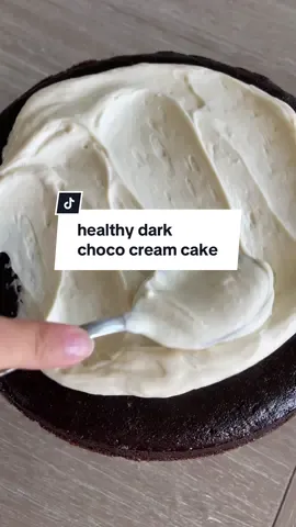 healthy dark choco cream cake🍫🎂  ingredients // —cake  ½ tbsp unsalted butter (to grease pan) 4 eggs ½ cup honey (or maple syrup) 1 tbsp vanilla extract 1 cup almond flour ½ cup cacao powder ¼ tsp salt ½ tsp baking soda —frosting 8 oz cream cheese  1/4 cup greek yogurt  1/4 cup maple syrup 1 tbsp vanilla extract  method // preheat oven to 325°F. grease an 8-inch nonstick cake pan with unsalted butter or use a well-greased 9-inch ceramic or glass pie plate. in a large bowl, whisk eggs, honey, and vanilla. gradually add almond flour and cocoa powder, then mix in salt and baking soda. pour batter into the prepared pan. bake for about 30 minutes, until a toothpick inserted in the center comes out clean. cool on a rack to room temperature. for the frosting, add all ingredients to a bowl and whisk together until smooth. spread over the cake, add berries (or other toppings of your choice), then slice, serve, and enjoy! 🌟 #shershealth  #fyp #foyou  #healthycake #darkchocolatecake #healthyrecipes #birthdaycake #easycakerecipe #glutenfreecake #cleaneating #wellnessdessert #nutrition #healthybaking #fitdesserts #lowcarb #almondflourcake #proteinpacked #dessertideas #healthydessert #creamcheesefrosting #healthytreats #nutrition 
