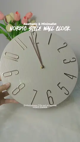 Minimalist Wall Clock✨mura pero super gandaaa #minimalistwallclock #wallclock #aestheticwallclock #nordicstyle #nordicwallclock 