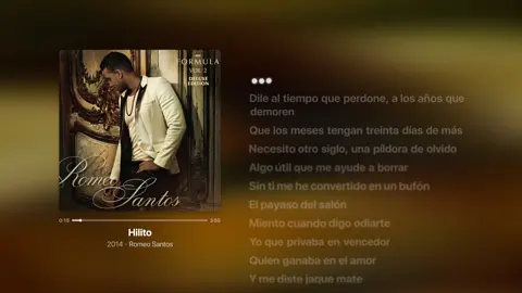 Hilito - Romeo Santos #hilito #romeosantos #fyp #viral #bachata #lyricsvideo