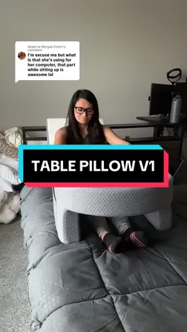 Replying to @Morgan Free's this pillow can be used as a table for your laptop, phone, books, food, etc. while you’re sitting in bed, on the couch, or on the floor. It can help you maintain good posture and keep you comfortable. It also has pockets to hold your phone, remotes, and other stuff. #pillow #bedtable #ergonomic #readingpillow #workfromhome #tiktokshop #tiktokshopbacktoschool