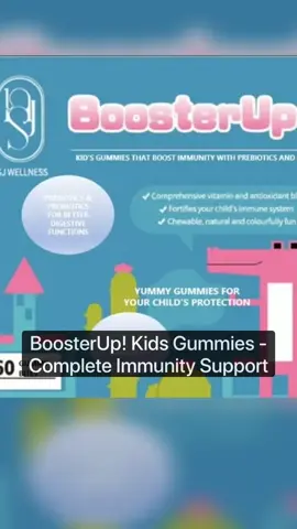 BoosterUp! Kids Gummies - Complete Immunity Support Price dropped to just S$36.90!