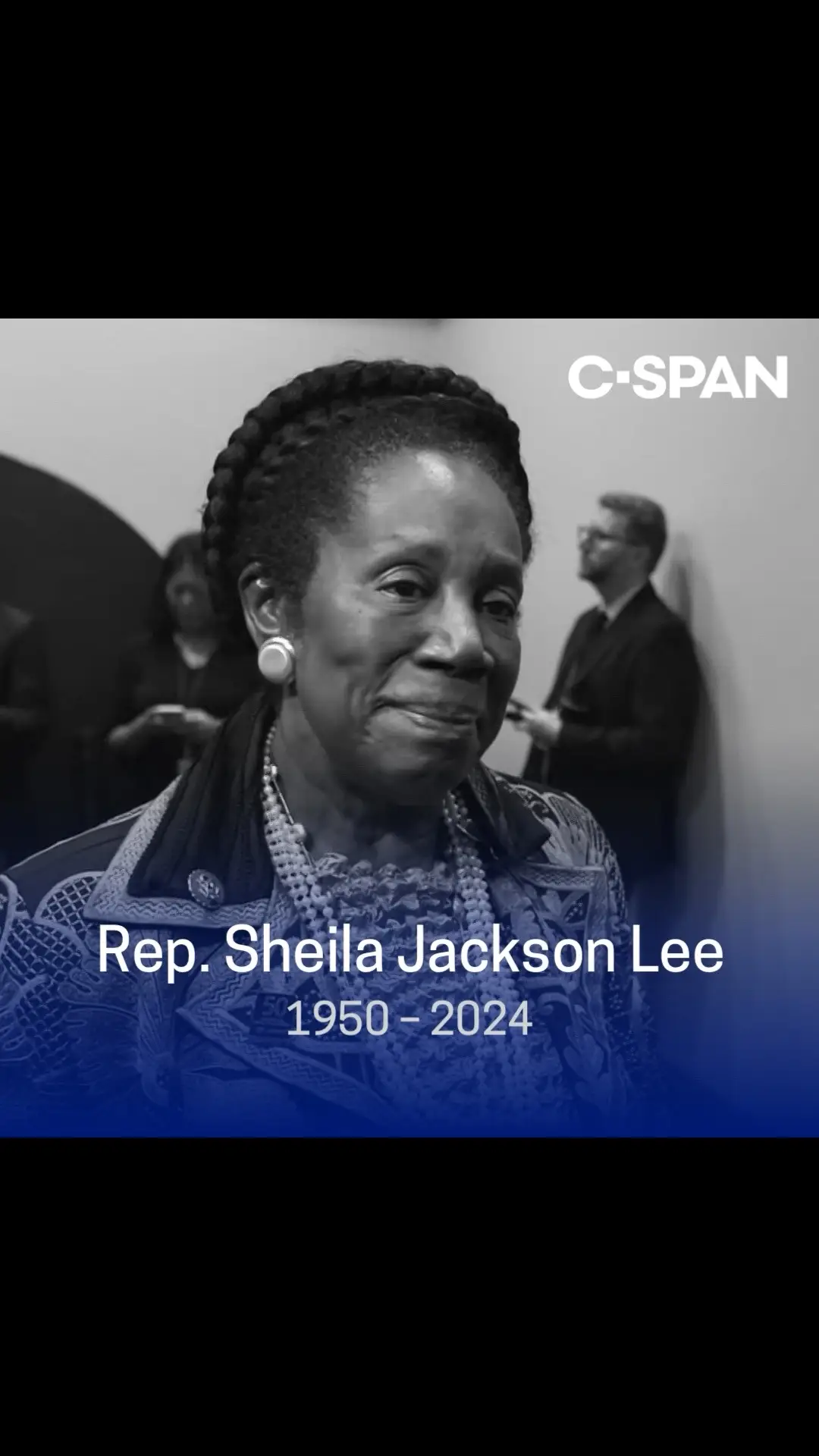 Rep. Sheila Jackson Lee (D-TX) has died at the age of 74 after a battle with pancreatic cancer, her family announced Friday night. “A fierce champion of the people, she was affectionately and simply known as ‘Congresswoman’ by her constituents in recognition of her near-ubiquitous presence and service to their daily lives for more than 30 years. A local, national, and international humanitarian, she was acknowledged worldwide for her courageous fights for racial justice, criminal justice, and human rights, with a special emphasis on women and children,” her family said in a statement. Rep. Jackson Lee was first elected to Congress in 1994 and served on the Judiciary, Homeland Security and Budget committees. “Her legislative victories impacted millions, from establishing the Juneteenth Federal Holiday to reauthorizing the Violence Against Women Act. However, she impacted us most as our beloved wife, sister, mother, and Bebe (grandmother). She will be dearly missed, but her legacy will continue to inspire all who believe in freedom, justice, and democracy,” her family said. #sheilajacksonlee #houseofrepresentatives #congress #cspan 