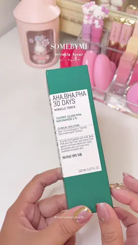 have you tried this toner from SOMEBYMI? 🤭✨ thank you @somebymi.official excited to try this toner out! 🤍 #somebymi #acneproneskin #koreanskincare #koreanskincareproducts #tonerviral 