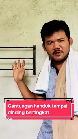 Gantungan handuk tempel dinding bertingkat #gantunganhanduk #gantungandinding #gantunganhanduktempel #gantungantempeldinding #wibgajian 