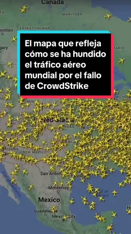 La web Flightradar24 permite revisar el flujo de aviones despegando y aterrizando en todo el mundo. La incidencia lo ha afectado claramente. #Avion #Vuelos #Aeropuerto #Microsoft #CrowdStrike