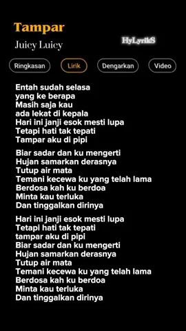 Lirik Lagu Tampar-Juicy Luicy Part 378 🎶 #lyrics #liriklagu #liriksad  #lagugalau #laguviral #galau  #bandindonesia #trending #uankaisar #juicyluicy #tampar 