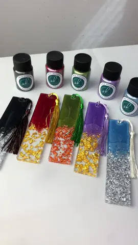 Some of the colors from our mica collection as resin bookmarks 🥰 #epoxy #resin #resincarfts #micapowder #art #DIY #handmade #viral #fyp