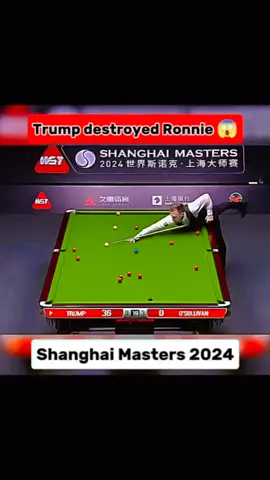 Trump destroyed Ronnie 😱  #snookerlover #snookerskills #snookerplayer #worldcahmpionship #usmanchamp147 #sport #snooker #foryoupage #snookertime 