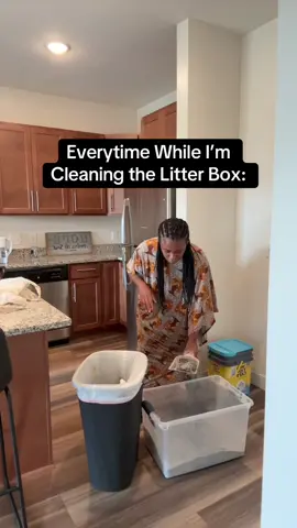Cleaning with Muffin 🤦🏾‍♀️😼 #litterbox #catvideo #cleaning #CleanTok #creatorsearchinsights
