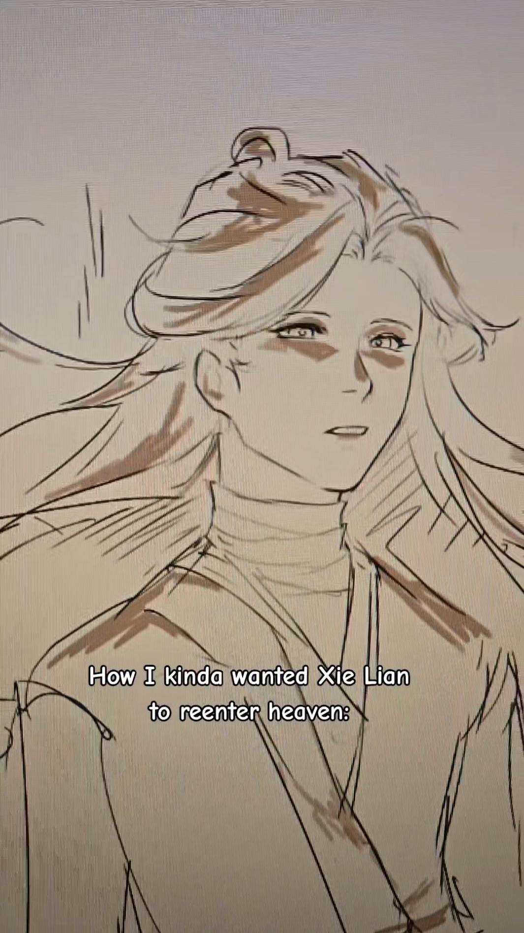 I love how elegant and gentle he is but the slightest amount of pride would be appreciated ToT #fananimation #fyp #tianguancifu天官赐福 #xielian #heavenofficialsblessing 