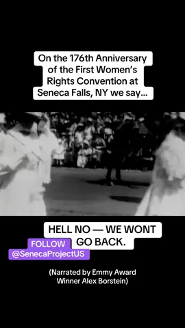 NEW AD: 176 years ago, the first women's rights convention in Seneca Falls, NY ignited a movement. The courage and strength of those pioneering women is an inspiration to us all. Today, we honor their legacy by standing strong against Donald Trump and MAGA’s war on women. We won’t go back.  Not now. Not ever. Narrated by Emmy Award Winning actress (Family Guy, The Marvelous Mrs. Maisel) and Seneca Project Advisor  Alex Borstein.  #senecafalls #senecafallsconvention #womensrights #wewontgoback #alexborstein #familyguy #marvelousmrsmaisel #project2025 #election2024 