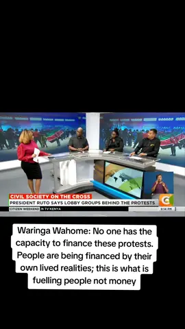 Waringa Wahome: No one has the capacity to finance these protests. People are being financed by their own lived realities; this is what is fuelling people not money #CitizenWeekend  #kambatiktokers #cpc #RutoMustGo #tuesday #FORYOU #foryoupage #fyp #viraltiktok #saudi #GITHURAI #rongai 