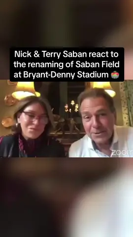 Nick and Terry Saban react to the renaming of Saban Field at Bryant-Denny Stadium #alabama #bama #nicksaban #bryantdenny #CollegeFootball #saban #rtr #rolltide 