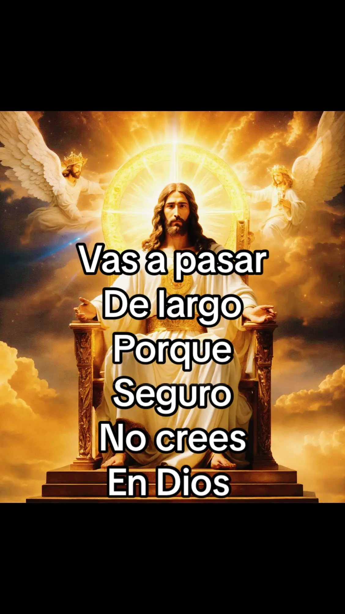 Vas a pasar de largo porque no crees en Dios 