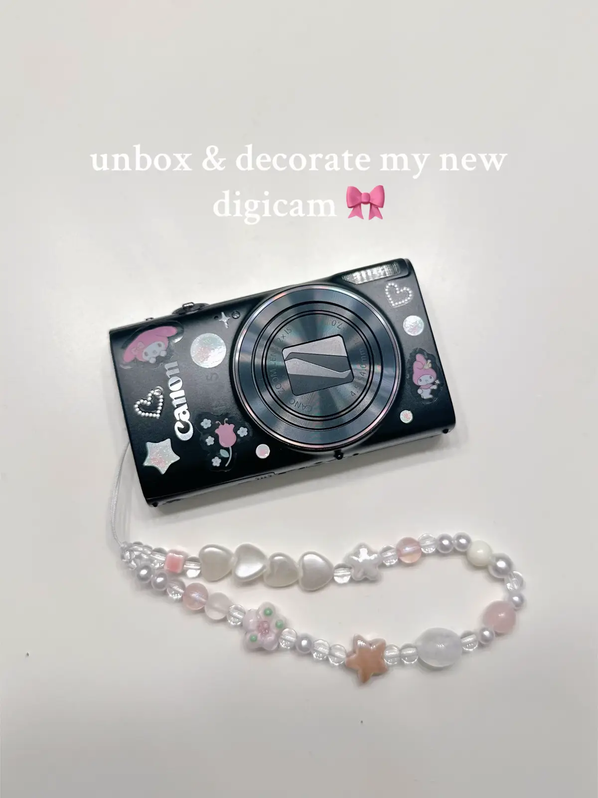 for the summer mems 🥺 this ones the canon ixus 285 hs!! #digicam #digitalcamera #canon #canonevent #canonixus #unboxing #decorating #deco #aesthetic #cute #fyp #sanrio