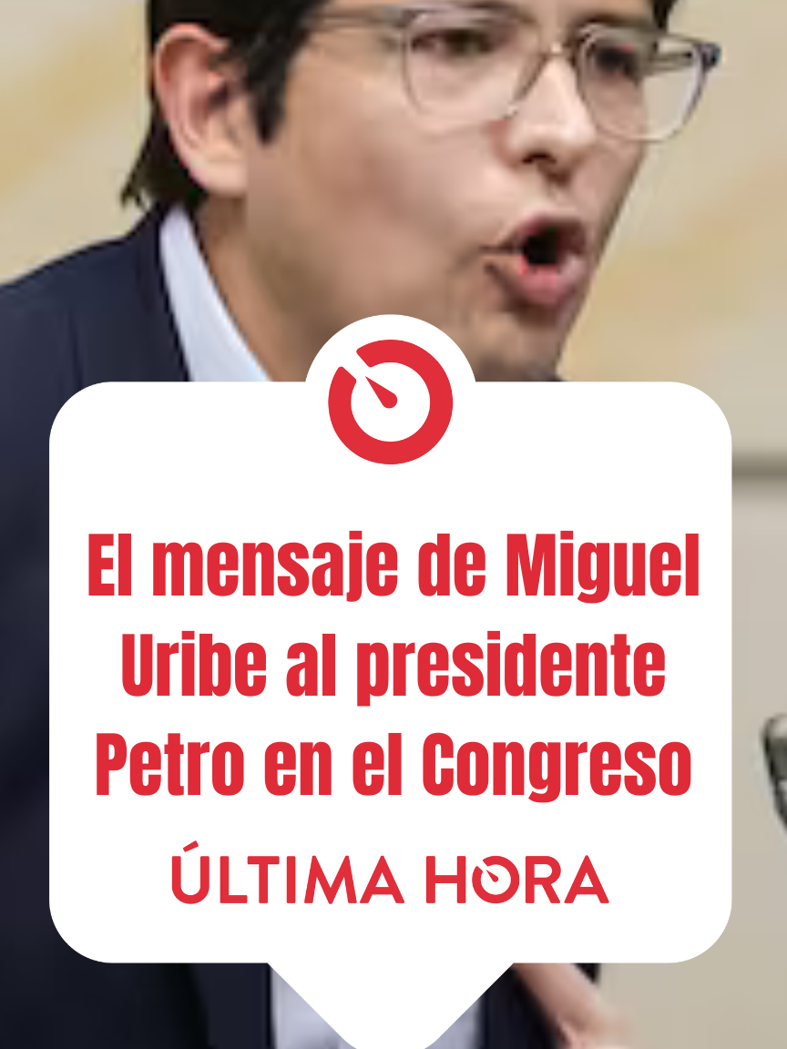 #noticias “Tenemos más de 1 hora escuchando la descripción de un país que no existe y es distante del país que vivimos todos los días”: la réplica del senador Miguel Uribe al presidente Petro durante el discurso de la oposición en la instalación del Congreso. El senador, le dijo al primer mandatario que 