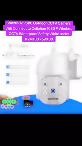 WANDER V380 Outdoor CCTV Camera Wifi Connect to Cellphon 1080 P Wireless CCTV Waterproof Safety White under ₱249.00 - 599.00 Hurry - Ends tomorrow!#foryou #fypシ゚viral #followers #fypシ #foryoupage #highlight 