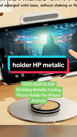 GOOJODOQ 360 Rotating Metallic Folding Phone Holder for iPhone Android #holderhp #metalic 