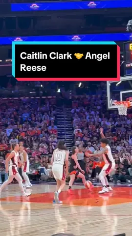 The moment we've all been waiting for 🤩 The arena goes wild after Caitlin Clark dimes Angel Reese for the bucket @AT&T #WNBAAlIStar | ABC