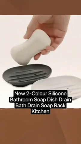 New 2-Colour Silicone Bathroom Soap Dish Drain Bath Drain Soap Rack Kitchen Only ₱39.00!