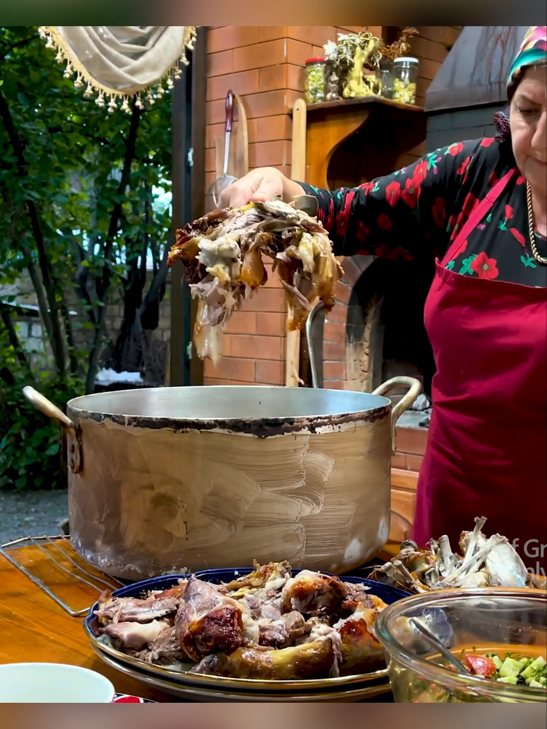 Tender Meat Flows From Bones! Grandma's Lamb Pilaf Recipe on the Wood Oven! #cook #cooking #cookingvideo #chef #grandma #Vlog #cuisine #recipes #viral #foryou #foryoupage #trending