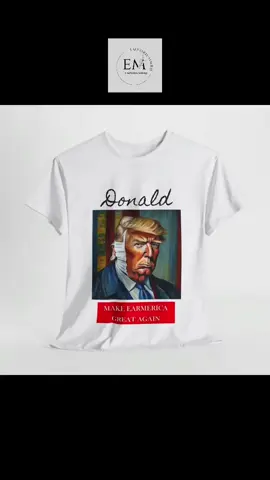 Introducing the one of a kind exclusive Donald “Van” Trump T-Shirt, where classical art meets contemporary political commentary. Inspired by Vincent Van Gogh’s iconic self-portrait with a missing ear, this tee offers a humorous and provocative twist featuring Donald Trump. A satirical blend of Van Gogh’s style and Donald Trump’s likeness, complete with a playful nod to the famous ear incident. Featuring a few neck and vivid print. Made using 100% US cotton that is ethically grown and harvested, ensuring a sustainable and eco-friendly product. Available in 13 colours Sizes: XS, S, M, L, XL, XXL 🛍️ BUY NOW FOR A LIMITED TIME ONLY! 📲 LINK IN BIO https://buff.ly/3y6iDfK SELER HAS NO POLITICAL VIEWS #donaldtrump #trump #election #usa #america #emporiumwrjj