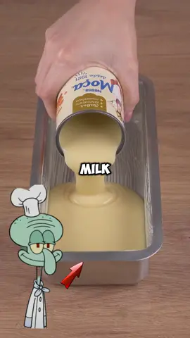 Add condensed milk to a mold and be suprised by the result! #EasyRecipe #cook #squidward #usa 