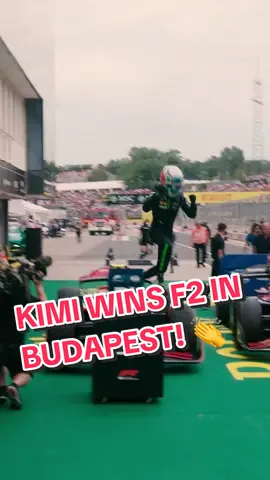BRAVO KIMI!!! An F2 Feature Race win in Budapest 👏👏👏 #F2 #KimiAntonelli #HungarianGP #Win #Celebrations 
