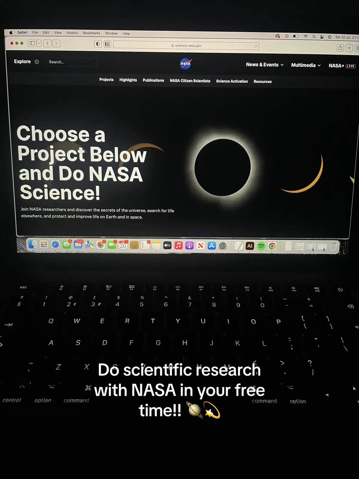 My friend told me about this website where you can get involved in scientific research in your free time 💫 Its called citizen science  #nasa #citizenscience #selfeducation #fyp 